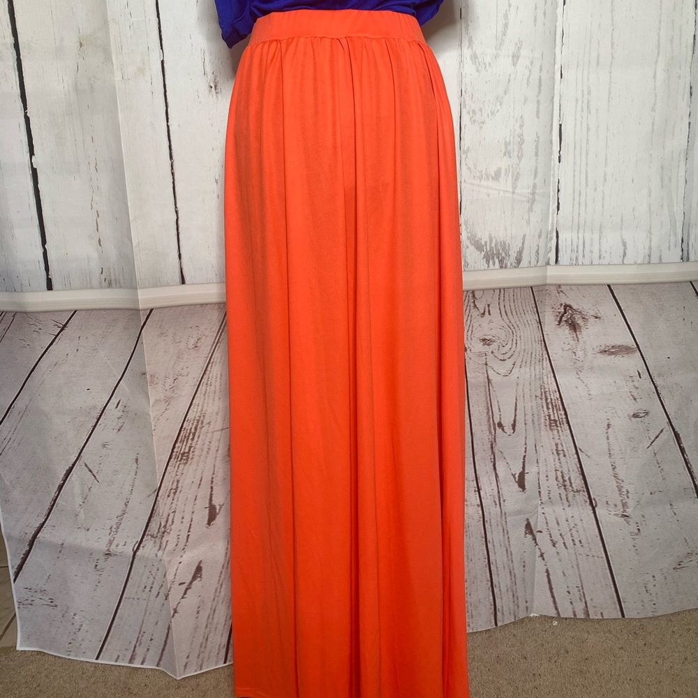 Orange Maxi Skirt